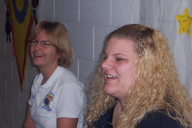 Jayne and Angela share a laugh at the Health Fair